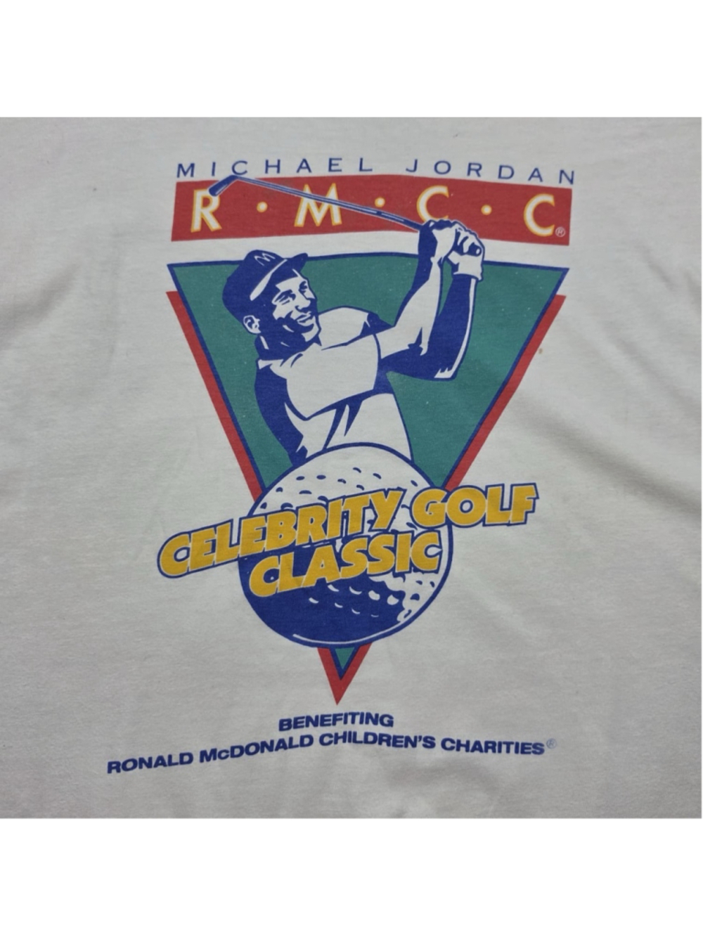Vintage Michael Jordan RMCC Celebrity Golf Classic T Shirt USA XL White 90s - Picture 3 of 10